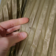 Load image into Gallery viewer, 80s JACQUES VERT METALLIC GOLD PLEATED FULL SKIRT - 27.5&quot;