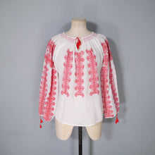 Load image into Gallery viewer, 70s EMBROIDERED BOHEMIAN FOLK / PEASANT BLOUSE - M-L