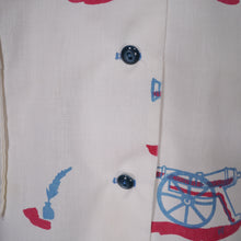 Load image into Gallery viewer, 70s VESTED GENTRESS NOVELTY PRINT LIGHT DUSTER COAT / DRESS - M-L