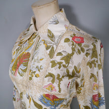 Load image into Gallery viewer, 60s SERBIN BOTANICAL PRINT DRESS WITH QUILTED SKIRT - XS-S