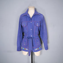 Load image into Gallery viewer, 70s EMBROIDERED LIGHT COTTON DENIM SHIRT JACKET - M-L