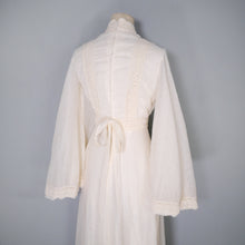 Load image into Gallery viewer, 70s CREAM COLOURED FESTIVAL / BOHEMIAN MAXI DRESS WITH ANGEL SLEEVE - S