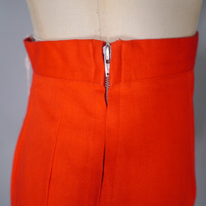 60s LONDONUS RED MINI SANFORISED COTTON SHORTS - 25"