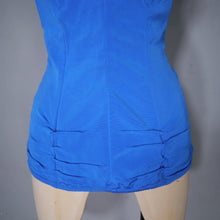 Load image into Gallery viewer, 50s / 60s  BRIGHT BLUE ST MICHAEL RUCHED SWIMSUIT - M-L