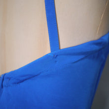 Load image into Gallery viewer, 50s / 60s  BRIGHT BLUE ST MICHAEL RUCHED SWIMSUIT - M-L