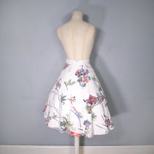 Load image into Gallery viewer, 50s MEXICAN NOVELTY DANCER AND SMOKER PRINT WHITE A-LINE SKIRT - 25-26&quot;