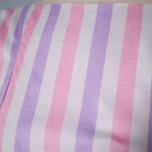 Load image into Gallery viewer, 50s DROPWAISTED PASTEL PINK AND PURPLE CANDY STRIPE COTTON DRESS - XS