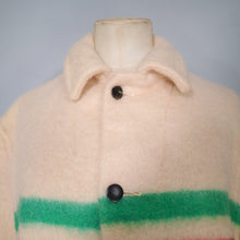 Load image into Gallery viewer, 60s HUDSON BAY POINT BLANKET WOOL COAT WITH COLOURED STRIPES - M