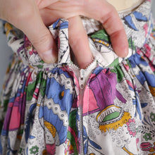 Load image into Gallery viewer, 60s TREASURE ISLAND NOVELTY PIRATE PRINT FULL COTTON SKIRT - 26&quot;