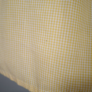 50s 60s LIGHTEST COTTON YELLOW GINGHAM BUTTON THROUGH SUN DRESS - S