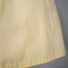 Load image into Gallery viewer, 50s 60s LIGHTEST COTTON YELLOW GINGHAM BUTTON THROUGH SUN DRESS - S