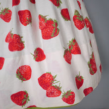 Load image into Gallery viewer, 50s REVERSIBLE STRAWBERRY PRINT AND SOLID GREEN SUN DRESS - XS