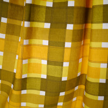 Load image into Gallery viewer, 50s 60s &quot;VOUGE&quot; CHECKED YELLOW FULL SKIRTED SHIRT DRESS WITH BELT - S