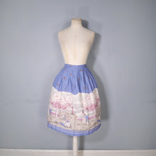 Load image into Gallery viewer, 70s 80s HANDMADE ROCOCO PIERROT NOVELTY PRINT BORDER SKIRT - 25.5&quot;