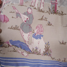 Load image into Gallery viewer, 70s 80s HANDMADE ROCOCO PIERROT NOVELTY PRINT BORDER SKIRT - 25.5&quot;