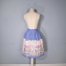 Load image into Gallery viewer, 70s 80s HANDMADE ROCOCO PIERROT NOVELTY PRINT BORDER SKIRT - 25.5&quot;