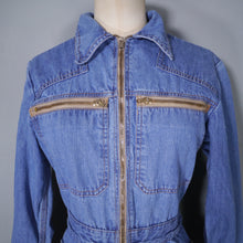 Load image into Gallery viewer, 90s BLUE DENIM WORKWEAR STYLE OVERALL / JUMPSUIT - S