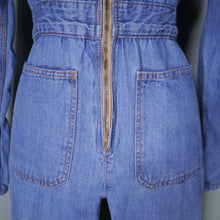 Load image into Gallery viewer, 90s BLUE DENIM WORKWEAR STYLE OVERALL / JUMPSUIT - S