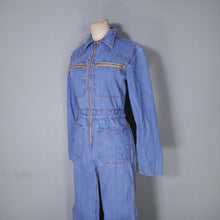 Load image into Gallery viewer, 90s BLUE DENIM WORKWEAR STYLE OVERALL / JUMPSUIT - S