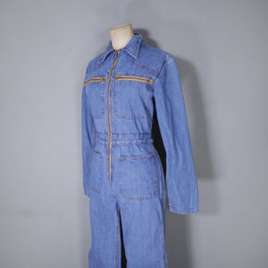 90s BLUE DENIM WORKWEAR STYLE OVERALL / JUMPSUIT - S