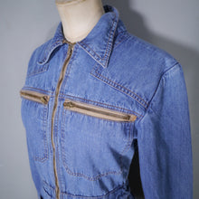 Load image into Gallery viewer, 90s BLUE DENIM WORKWEAR STYLE OVERALL / JUMPSUIT - S