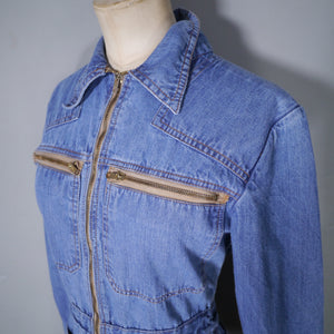 90s BLUE DENIM WORKWEAR STYLE OVERALL / JUMPSUIT - S