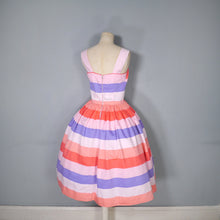 Load image into Gallery viewer, 50s VICKY VAUGHN CANDY STRIPE FULL SKIRTED SUN DRESS AND BOLERO - XS-S