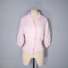 Load image into Gallery viewer, 50s BALLET PINK SEMI SHEER &quot;STARDUST&quot; BLOUSE SHIRT - XS-S