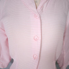 Load image into Gallery viewer, 50s BALLET PINK SEMI SHEER &quot;STARDUST&quot; BLOUSE SHIRT - XS-S