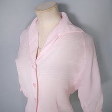 Load image into Gallery viewer, 50s BALLET PINK SEMI SHEER &quot;STARDUST&quot; BLOUSE SHIRT - XS-S