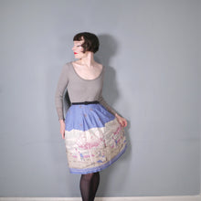 Load image into Gallery viewer, 70s 80s HANDMADE ROCOCO PIERROT NOVELTY PRINT BORDER SKIRT - 25.5&quot;