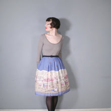 Load image into Gallery viewer, 70s 80s HANDMADE ROCOCO PIERROT NOVELTY PRINT BORDER SKIRT - 25.5&quot;