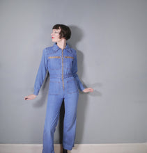 Load image into Gallery viewer, 90s BLUE DENIM WORKWEAR STYLE OVERALL / JUMPSUIT - S