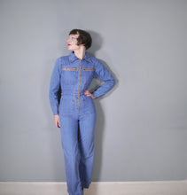 Load image into Gallery viewer, 90s BLUE DENIM WORKWEAR STYLE OVERALL / JUMPSUIT - S