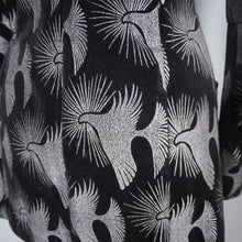 Load image into Gallery viewer, BUS STOP VELVETY BLACK AND SILVER DOVE PATTERN FITTED JACKET - S