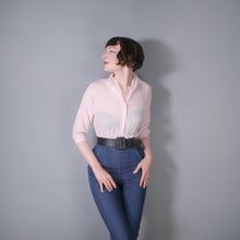 Load image into Gallery viewer, 50s BALLET PINK SEMI SHEER &quot;STARDUST&quot; BLOUSE SHIRT - XS-S