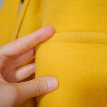 Load image into Gallery viewer, 70s BRIGHT YELLOW PURE WOOL WRAP COAT WITH BELT - M