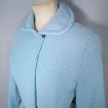 Load image into Gallery viewer, 50s 60s PASTEL BLUE &quot;RODEX&quot; SCOTCH TWEED PRINCESS FIT AND FLARE COAT - XS