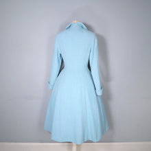 Load image into Gallery viewer, 50s 60s PASTEL BLUE &quot;RODEX&quot; SCOTCH TWEED PRINCESS FIT AND FLARE COAT - XS