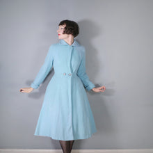 Load image into Gallery viewer, 50s 60s PASTEL BLUE &quot;RODEX&quot; SCOTCH TWEED PRINCESS FIT AND FLARE COAT - XS