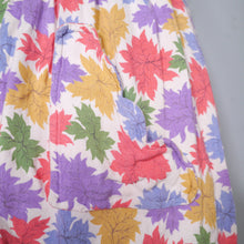 Load image into Gallery viewer, 40s COLOURFUL AUTUMNAL LEAF PRINT SOFT RAYON SKIRT - 25&quot;