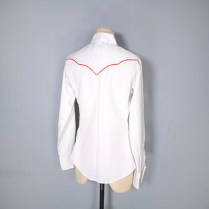 PANHANDLE SLIM WHITE ROSE EMBROIDERED WESTERN COWBOY SHIRT - XS-S