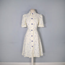 Load image into Gallery viewer, 70s NOVELTY PIXILATED DANCING MUSIC PRINT BUTTON THROUGH DRESS - M