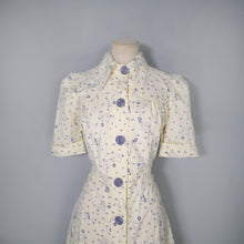 Load image into Gallery viewer, 70s NOVELTY PIXILATED DANCING MUSIC PRINT BUTTON THROUGH DRESS - M
