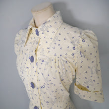 Load image into Gallery viewer, 70s NOVELTY PIXILATED DANCING MUSIC PRINT BUTTON THROUGH DRESS - M