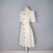 Load image into Gallery viewer, 70s NOVELTY PIXILATED DANCING MUSIC PRINT BUTTON THROUGH DRESS - M