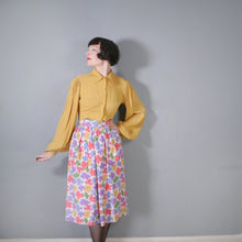 Load image into Gallery viewer, 40s COLOURFUL AUTUMNAL LEAF PRINT SOFT RAYON SKIRT - 25&quot;