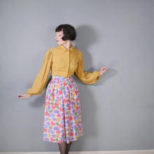 Load image into Gallery viewer, 40s COLOURFUL AUTUMNAL LEAF PRINT SOFT RAYON SKIRT - 25&quot;