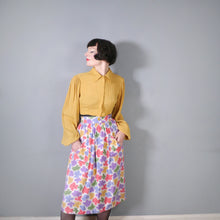 Load image into Gallery viewer, 40s COLOURFUL AUTUMNAL LEAF PRINT SOFT RAYON SKIRT - 25&quot;