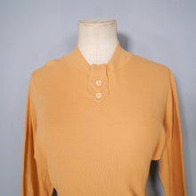 Load image into Gallery viewer, 50s 60s IAN PETERS ORANGE RIBBED COTTON DOLMAN SLEEVE TOP / SWEATER - M